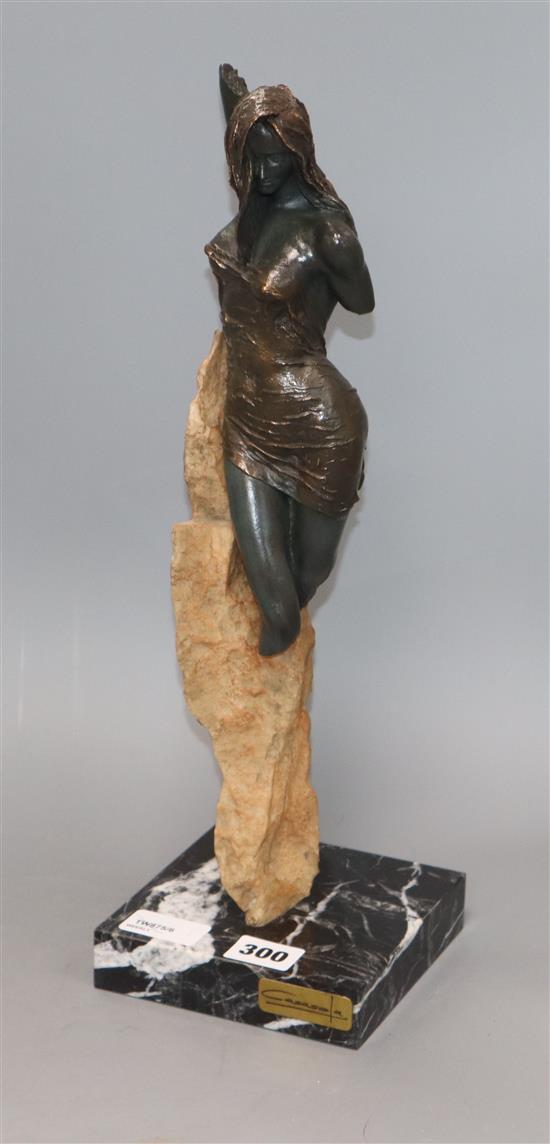José Luís de Casasola (Spanish B. 1948), a bronzed figure of Lozania, H 41cm